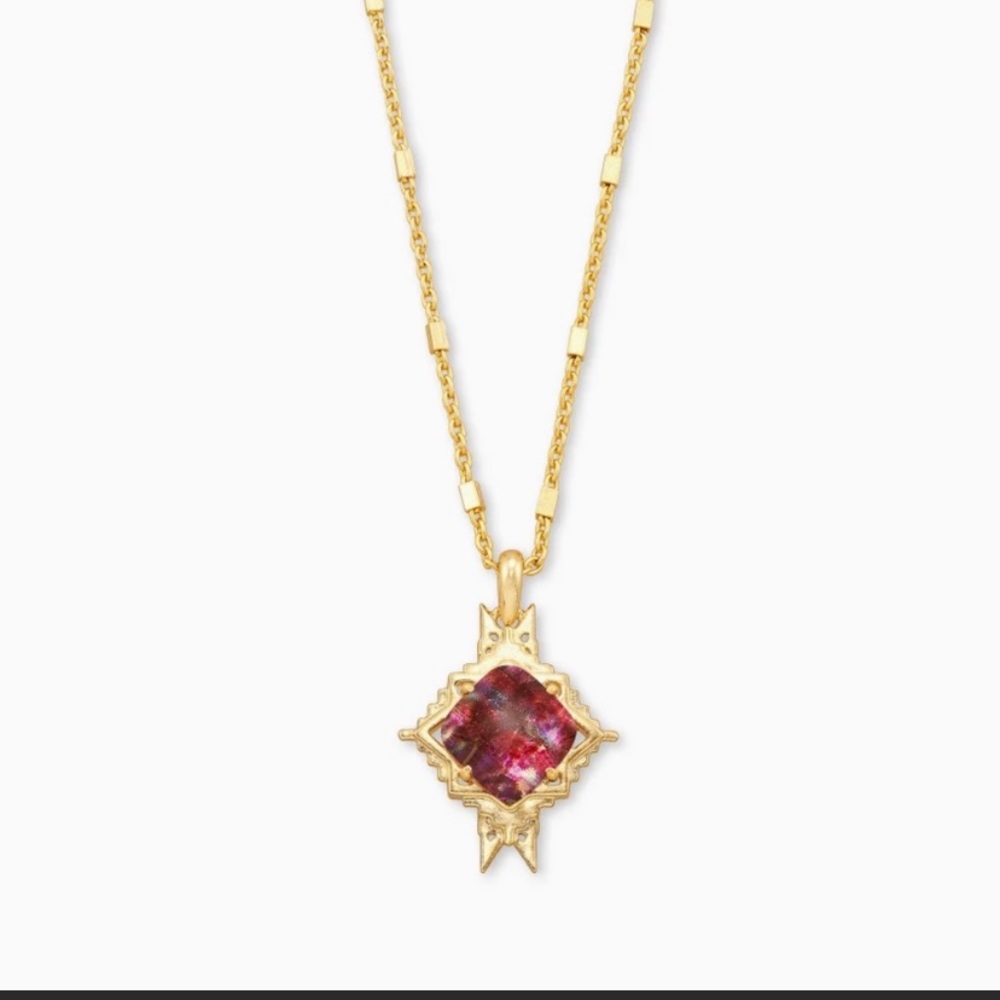 Kendra Scott Cass long gold pendant